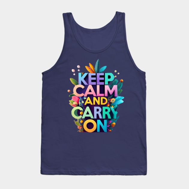 keep calm and carry on Tank Top by AOAOCreation